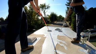 How to apply RV roof coating