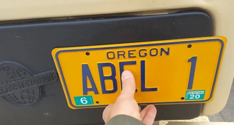 personalized vanity plate