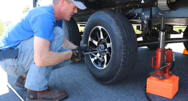 Jack for Changing Trailer Tires