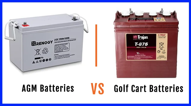AGM vs Golf Cart Batteries for RV : 14 Factors Covered