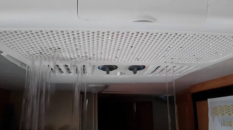 why is my rv ac leaking water inside