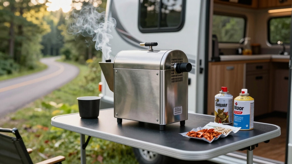 compact portable fuel efficient smoker