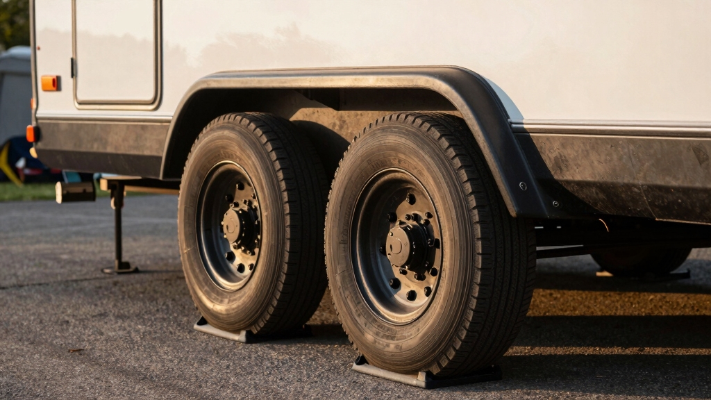 secure trailer with chocks