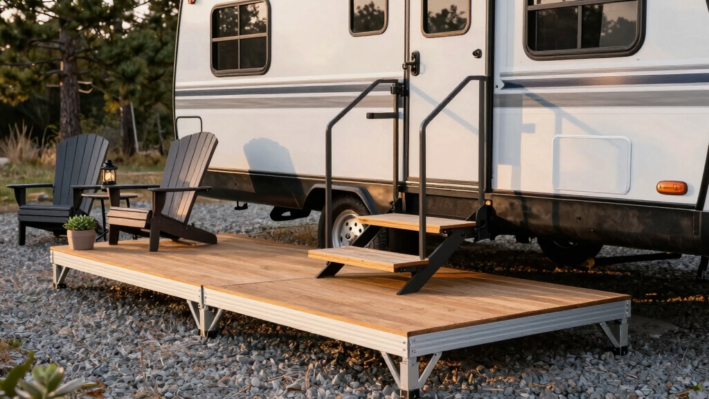 portable adjustable tool free decks