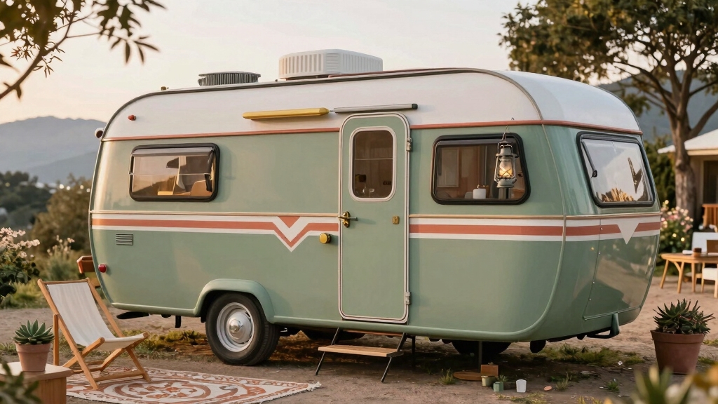 vibrant red camper makeover